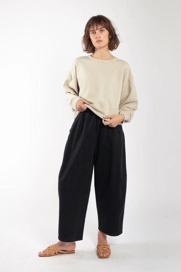 Micaela Greg - Barrel Pant in Faded Black – Greenbrook Clothing